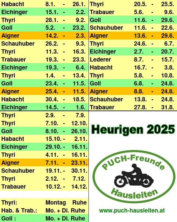 Termine folgen