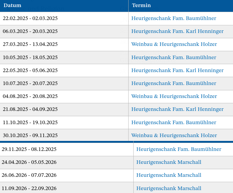 Termine folgen